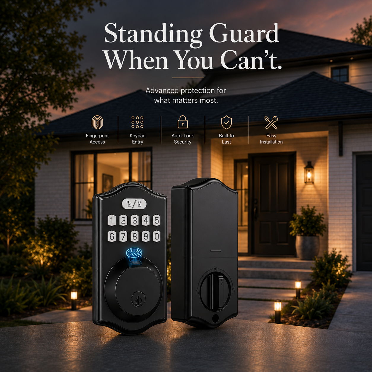 Smart Lock FingerPrint Front Entry Deadbolt by Stonewell Home