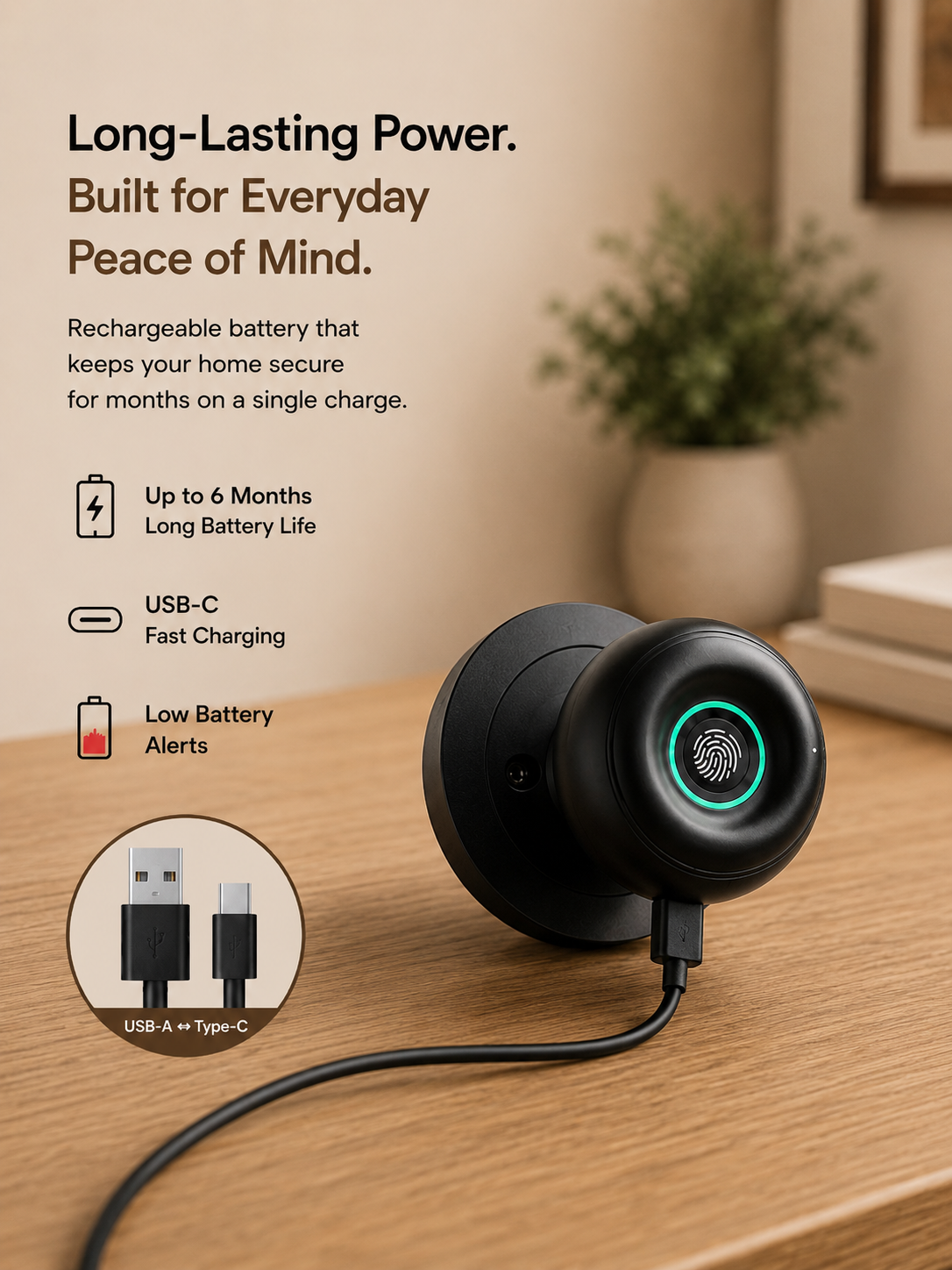 Security Door Knob by Stonewell Home