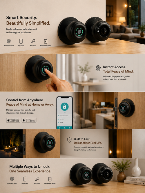 Security Door Knob by Stonewell Home