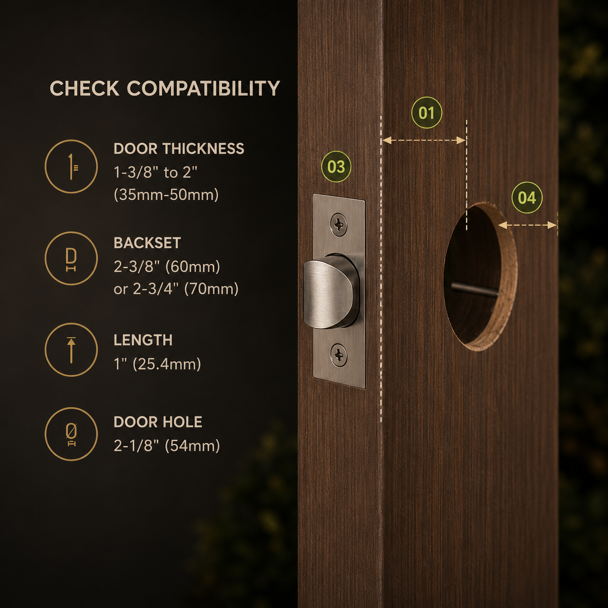 Smart Door Handle Lock with Keypad: Fingerprint Smart Knob - Keyless Entry Digital Lock for Front Door - Deadbolt with APP - Generate Passcode Remotely - DIY Installation